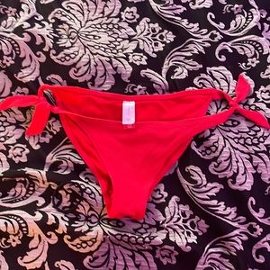 No Boundaries Red Bikini Bottoms